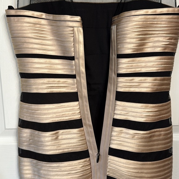 BCBGMaxAzria Black and Cream Striped Dress “Brenda” - Picture 7 of 8